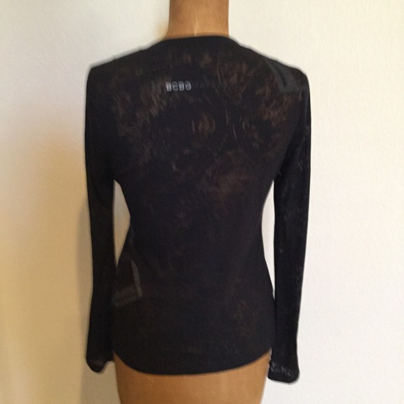 BCBGMaxAzria Burnout Logo Tee - Picture 2 of 4