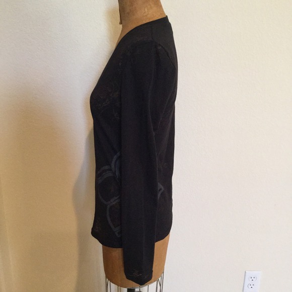 BCBGMaxAzria Burnout Logo Tee - Picture 3 of 4