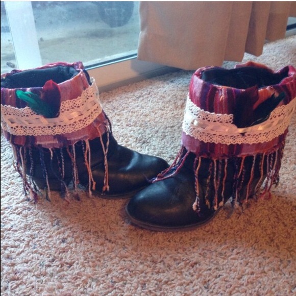 Up cycled one of a kind boots