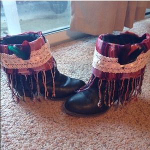 Up cycled one of a kind boots