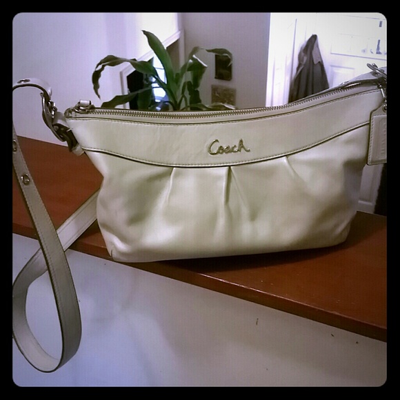 White Leather Coach Purse