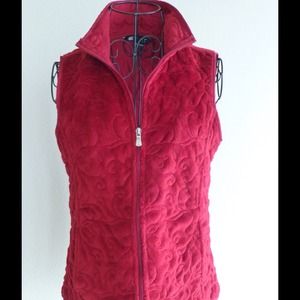 Carole Little Red Quilted Vest