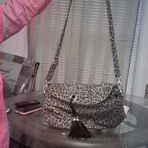 Brown leopard bag