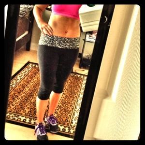 Pink running yoga pants