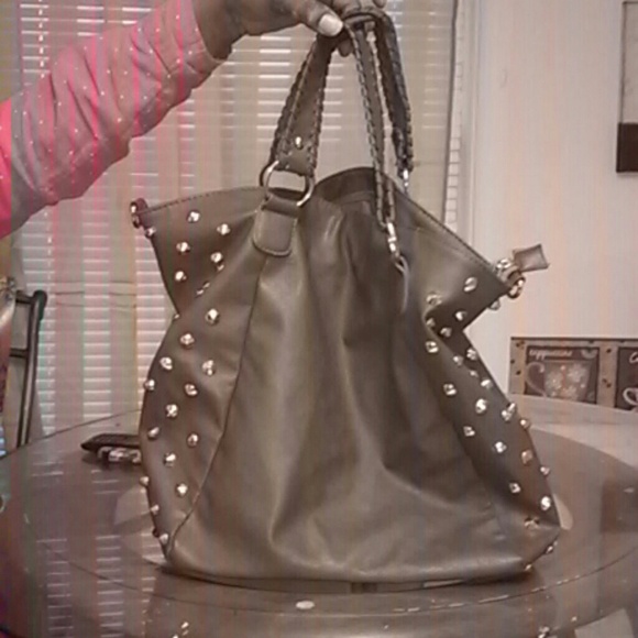 Army green leather like bag