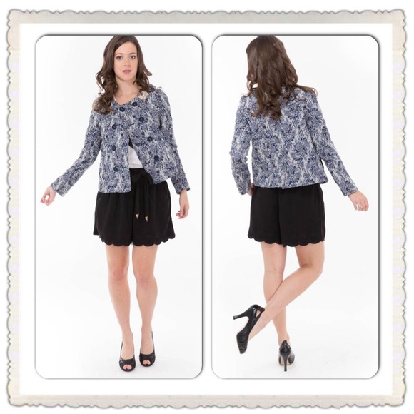 Blue flower cute jacket