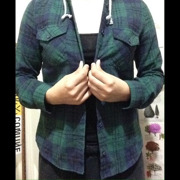 Hooded Green Flannel