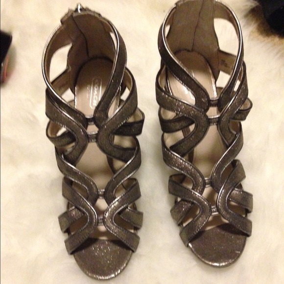 Coach 'Ludlow' Glitter Cage Sandal never been worn