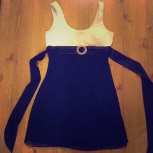 Navy blue and white dress 😊