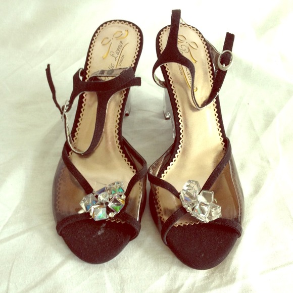 Poetic license rose crystal sandals.