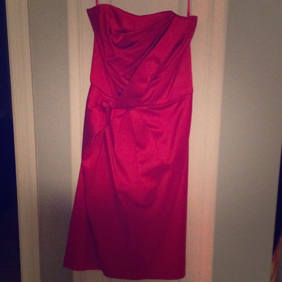 Red cocktail dress. White House Black Market