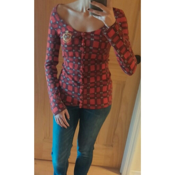 | Guess | Wool Checked Cardigan - Picture 4 of 4