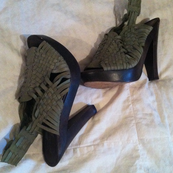 olive green heels