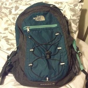 Turquoise and Grey Borealis Northface  Backpack