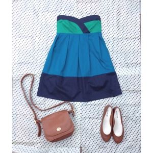 UO HAWKS by Geren Ford Strapless Colorblock Dress