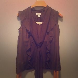 Ann Taylor LOFT army blouse