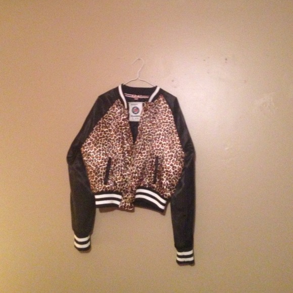 Cheetah varsity jacket