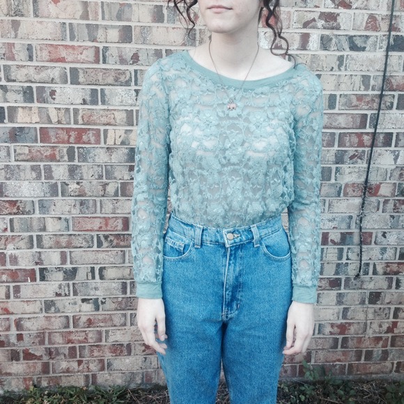 sheer lace forever 21 top