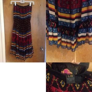 Forever 21 multi-tribal printed dress