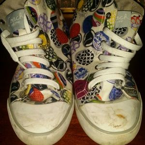 Coach high top tennis shoes