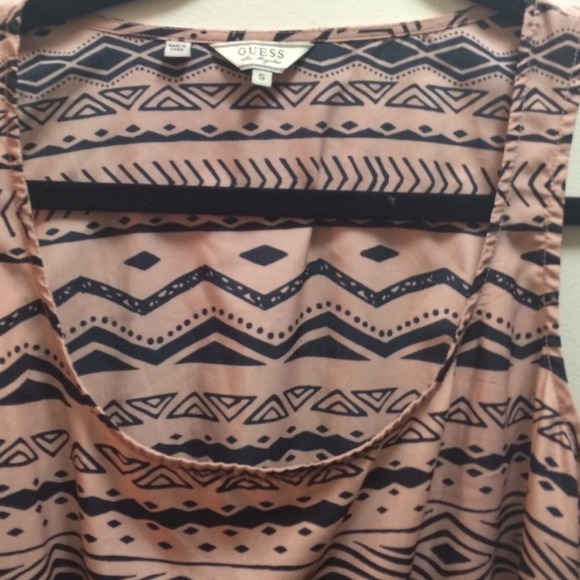 Guess Tribal Print Shift Dress, with pockets - Picture 2 of 4