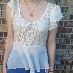 sheer lace top