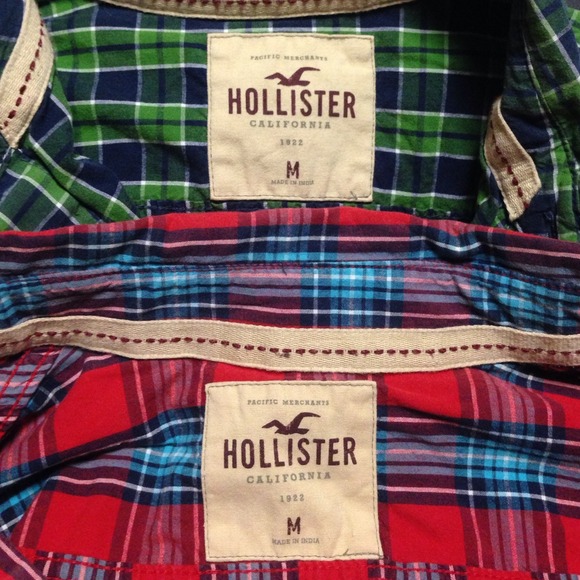 Men's Plaid Hollister Button Downs ☑️ - Picture 4 of 4