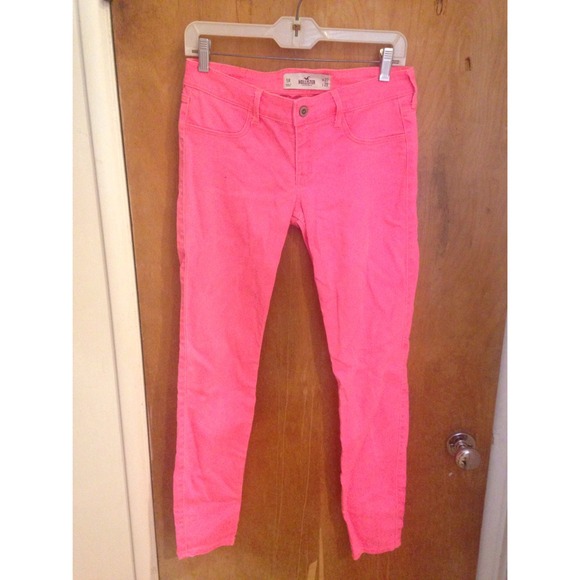 Hollister neon pink jeans
