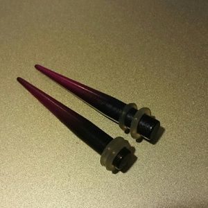 Acrylic purple gauges