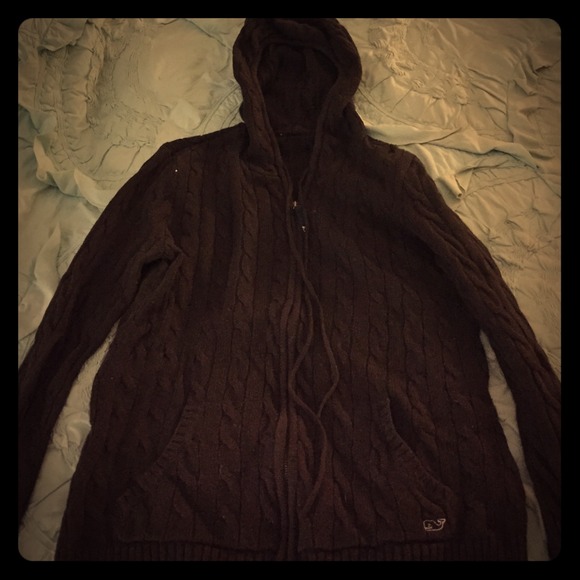 Vineyard Vines Brown Cableknit Hoodie