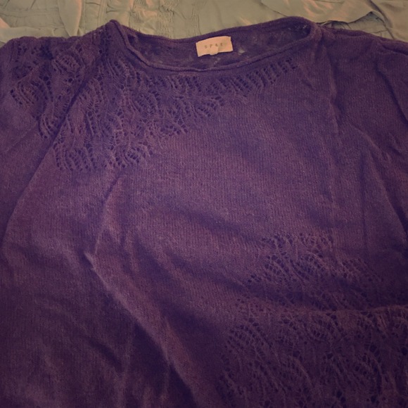 Anthropologie Purple Drapey Sweater
