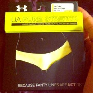 One pair of yellow under armour panties
