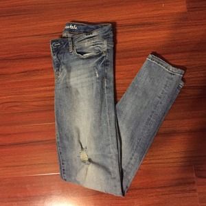 Distressed jeans