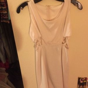 Cutout pale pink formal dress