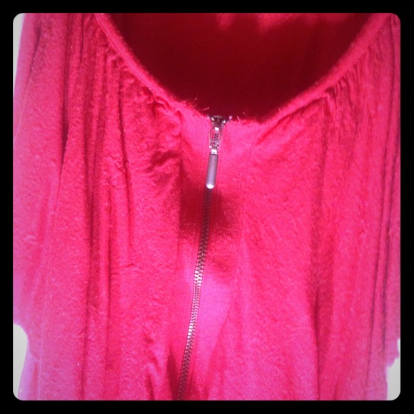 Flowy Bright Pink Zipper Tank