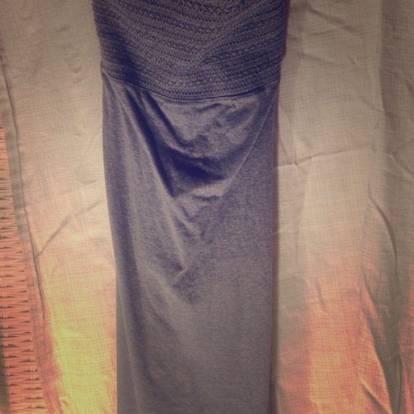 Gray Strapless Dress