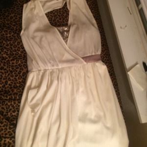 Champagne colored formal dress