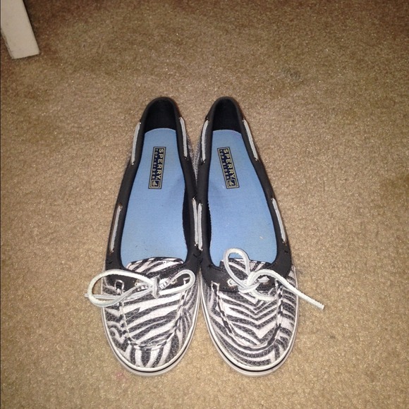 Women's zebra print Sperrys