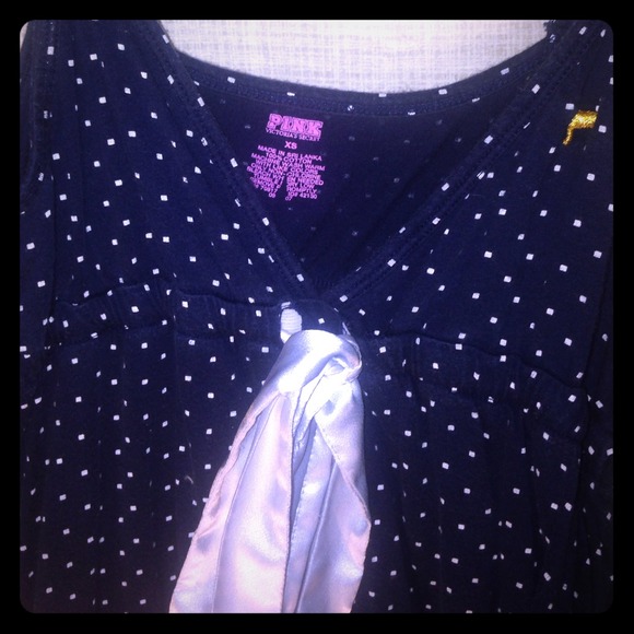 PINK Navy Blue with white dots, sleeping wear/dres