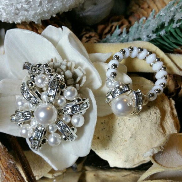 💗Handmade💗pearl pendant and ring set...NWOT