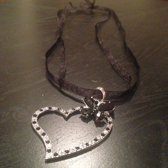 Long Heart Necklace With Ribbon💗