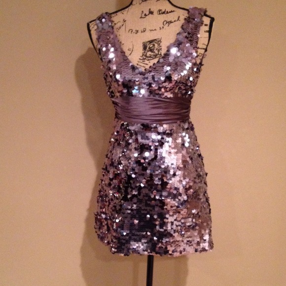 Gray Sequined dress