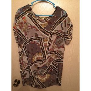 Gianni Bini Baroque chiffon top