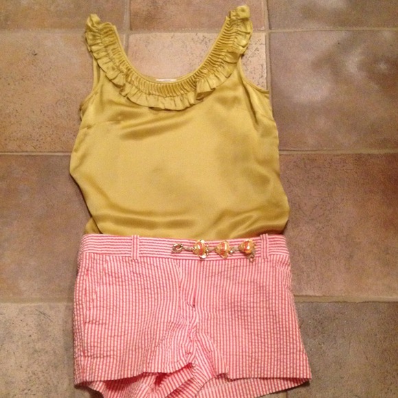 JCrew silk ruffle blouse