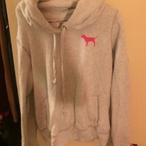 Victoria secret pink light grey hoodie
