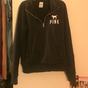 Black half zip up Victoria secret