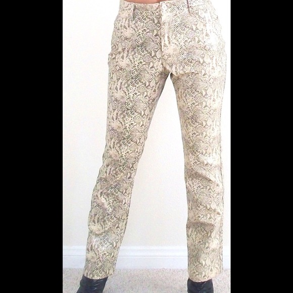 Alligator Leather Look (PVC) Skinny Jean - Size 7