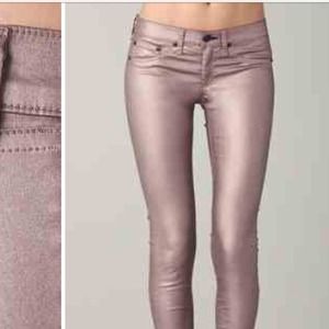 Rag & Bone The Legging Jean - Rose Metallic