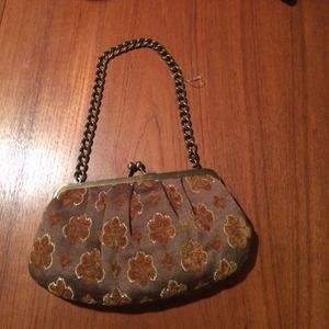 Small brown and gold purse