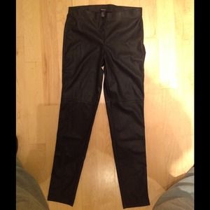 NWOT Forever 21 Black Faux Leather Leggings Size M